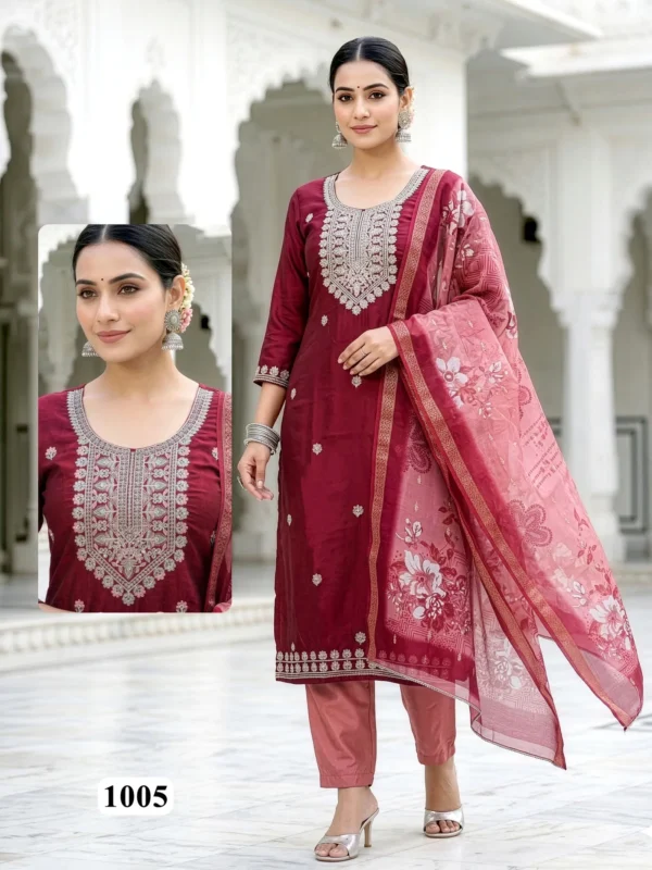 Stylish Dnp Rajul Vol 2 Roman Silk Kurti With Bottom And Dupatta Wholesale 2026