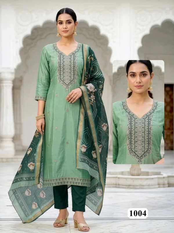 Stylish Dnp Rajul Vol 2 Roman Silk Kurti With Bottom And Dupatta Wholesale 2026