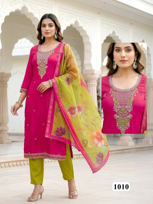 Stylish Dnp Rajul Vol 2 Roman Silk Kurti With Bottom And Dupatta Wholesale 2026