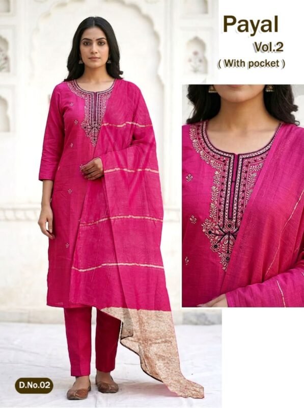 Latest Dnp Payal Vol 2 Vatican Silk Kurti Pant With Dupatta Wholesale 2026