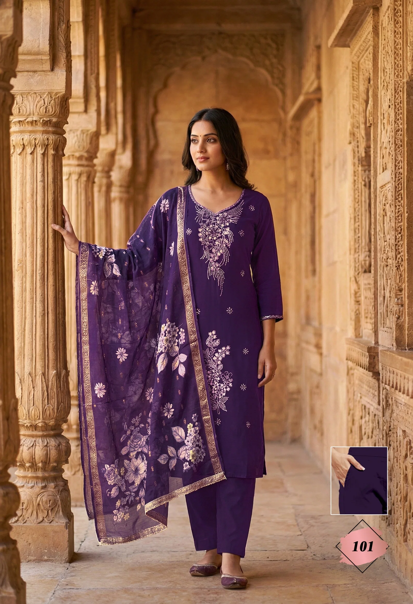 Dnp Saatvika Vol 1 Vatican Top With Bottom And Dupatta Wholesale