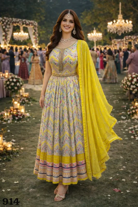 Buy Mrudangi Muskan Vol 2 Soft Dola Silk Printed With Handworked Gown With Dupatta Collection Wholesale 2026