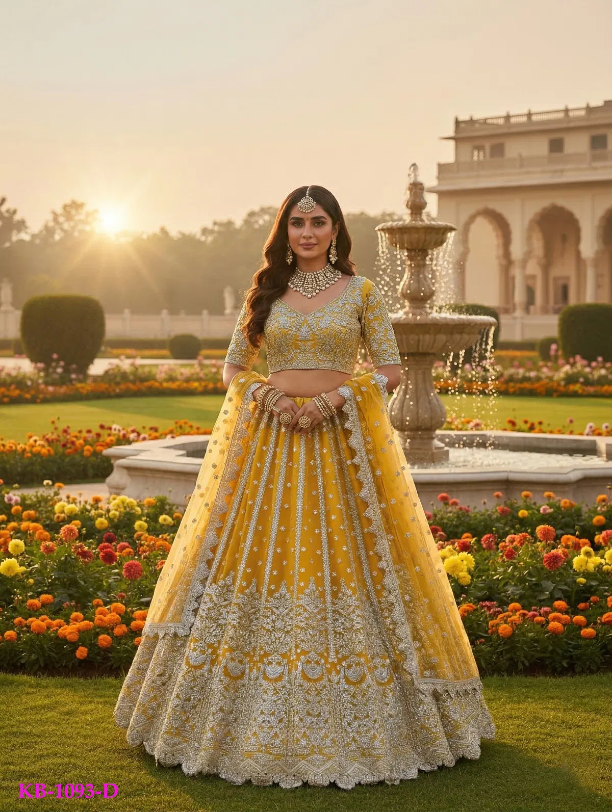 Kb Super Hit 1093 Butterfly Net Embroidery Worked Designer Lehenga Choli Collection Wholesale