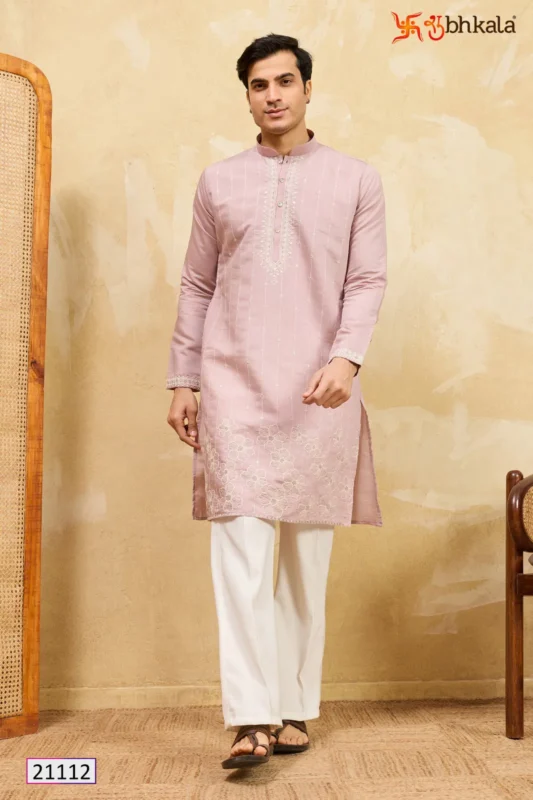 Buy Shubhkala Prestige Kurta Edit Viscose Silk Thread Worked Mens Kurta Collection Wholesale 2026