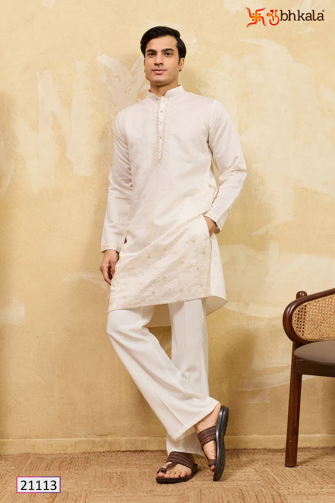 Buy Shubhkala Prestige Kurta Edit Viscose Silk Thread Worked Mens Kurta Collection Wholesale 2026