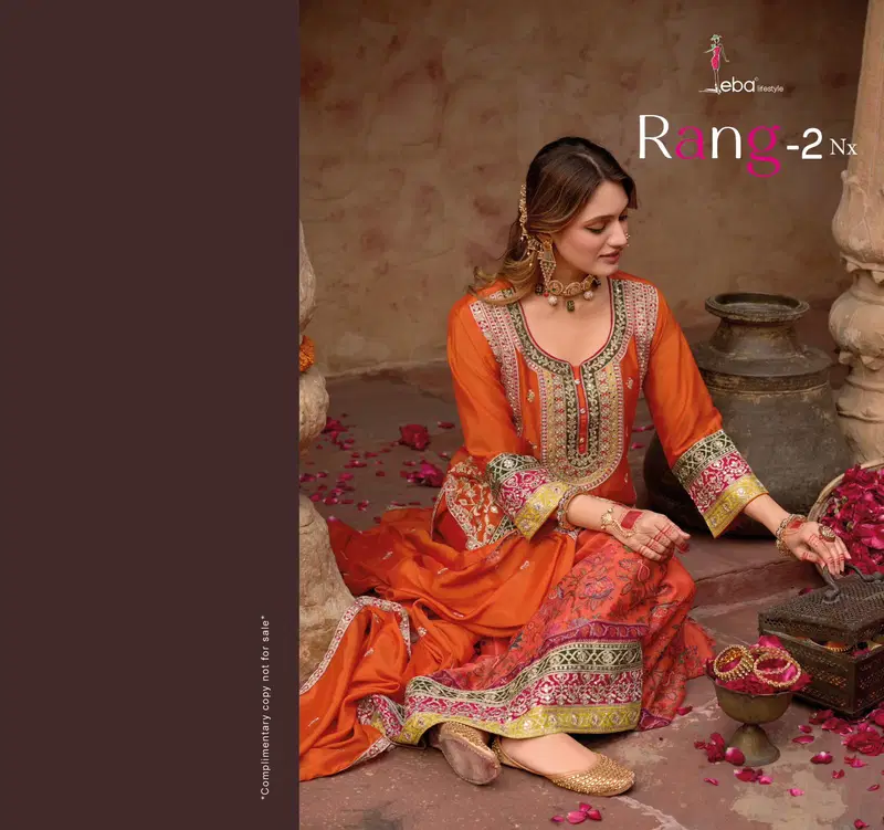Eba Rang 2 Nx Chinon Embroidered Readymade Collection Wholesale