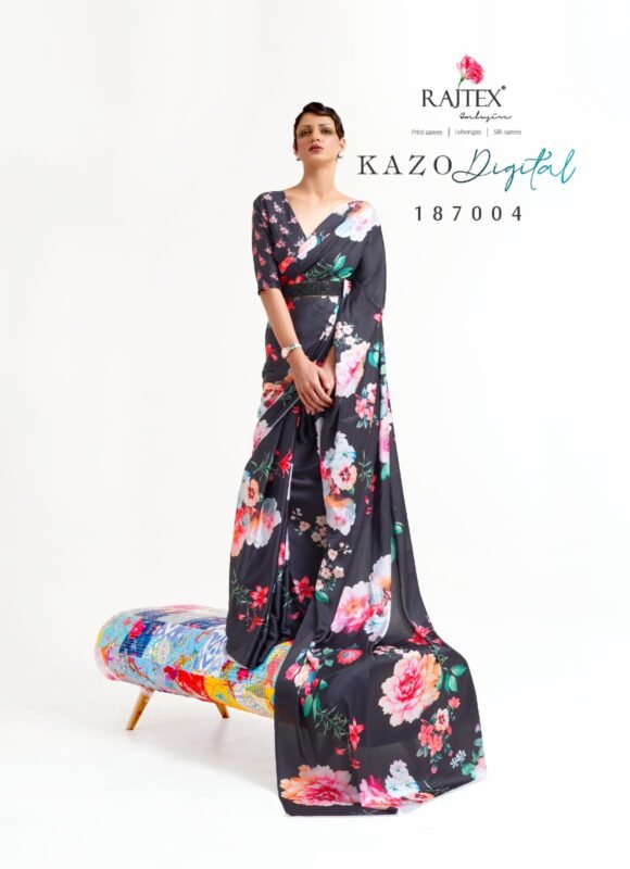 Buy Rajtex Kazo Digital Silk Digital Printed Saree Wholesale 2026