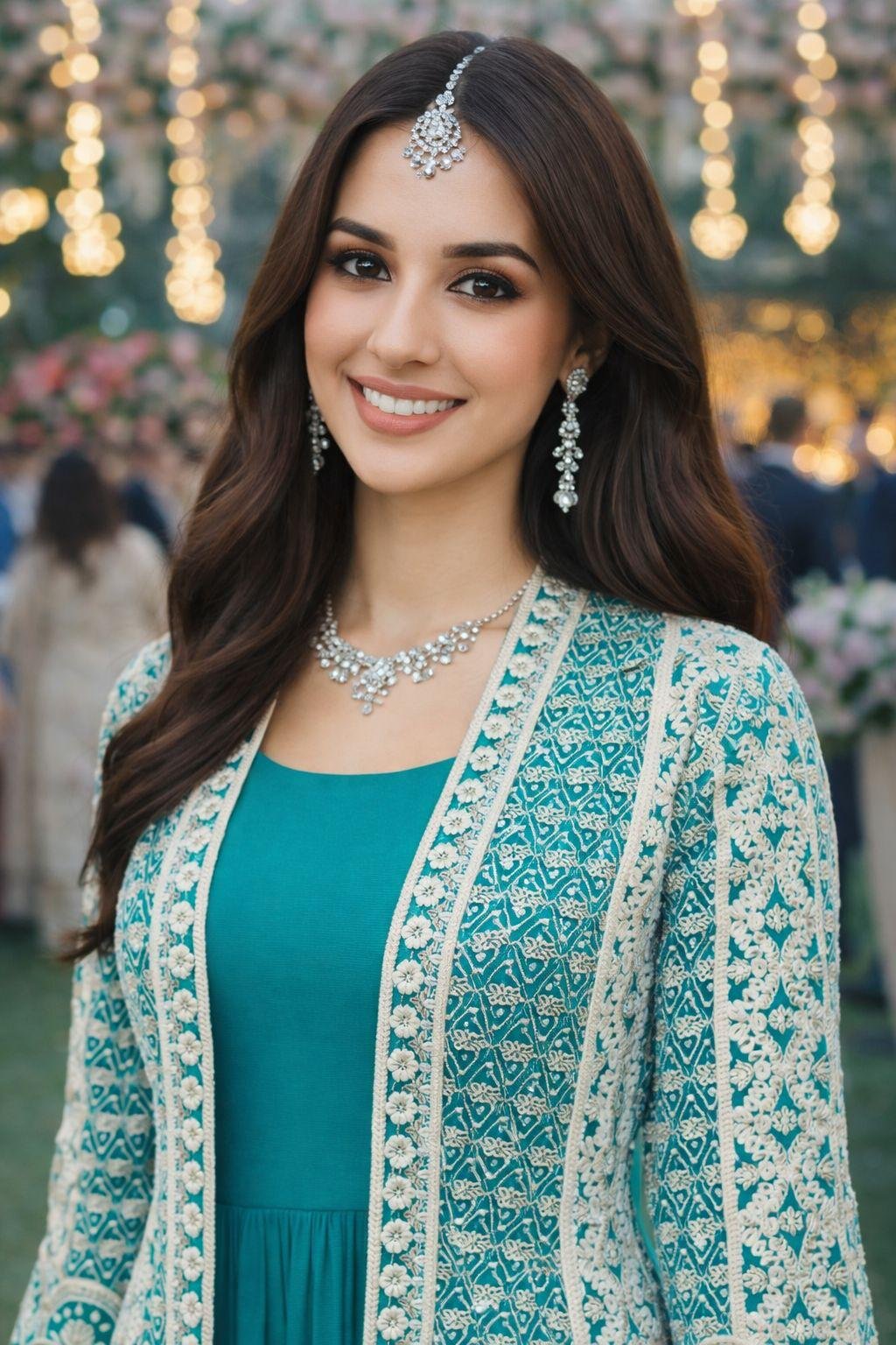 Mrudangi Heena Real Chinon Silk Embroidery Designer Jacket With Gown Collection Wholesale