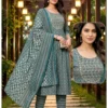 Stylish Dnp Bansuri Cambric Cotton Anarkali Kurti With Bottom And Dupatta Wholesale 2026