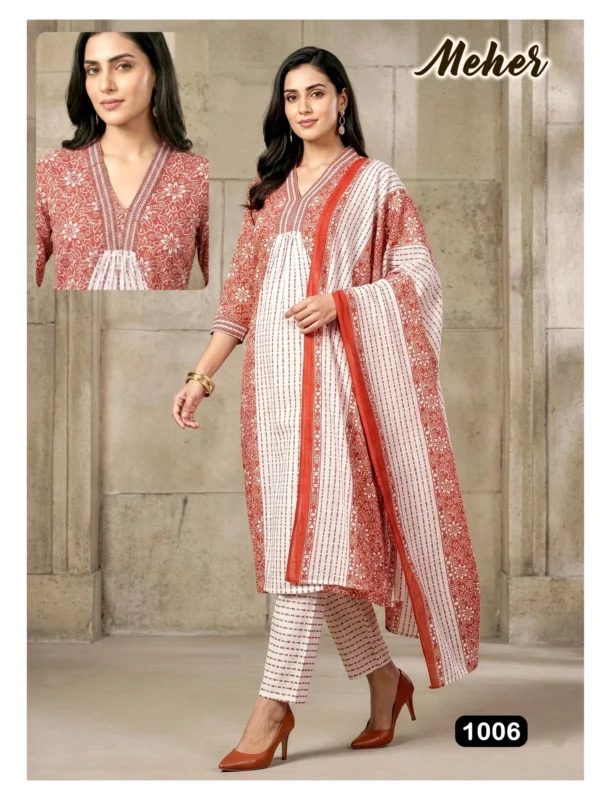Buy Dnp Meher Jaipuri Cotton Kurti Pant With Dupatta Wholesale 2026