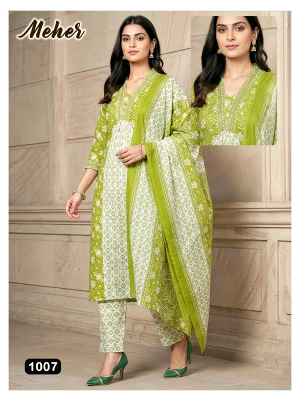 Buy Dnp Meher Jaipuri Cotton Kurti Pant With Dupatta Wholesale 2026