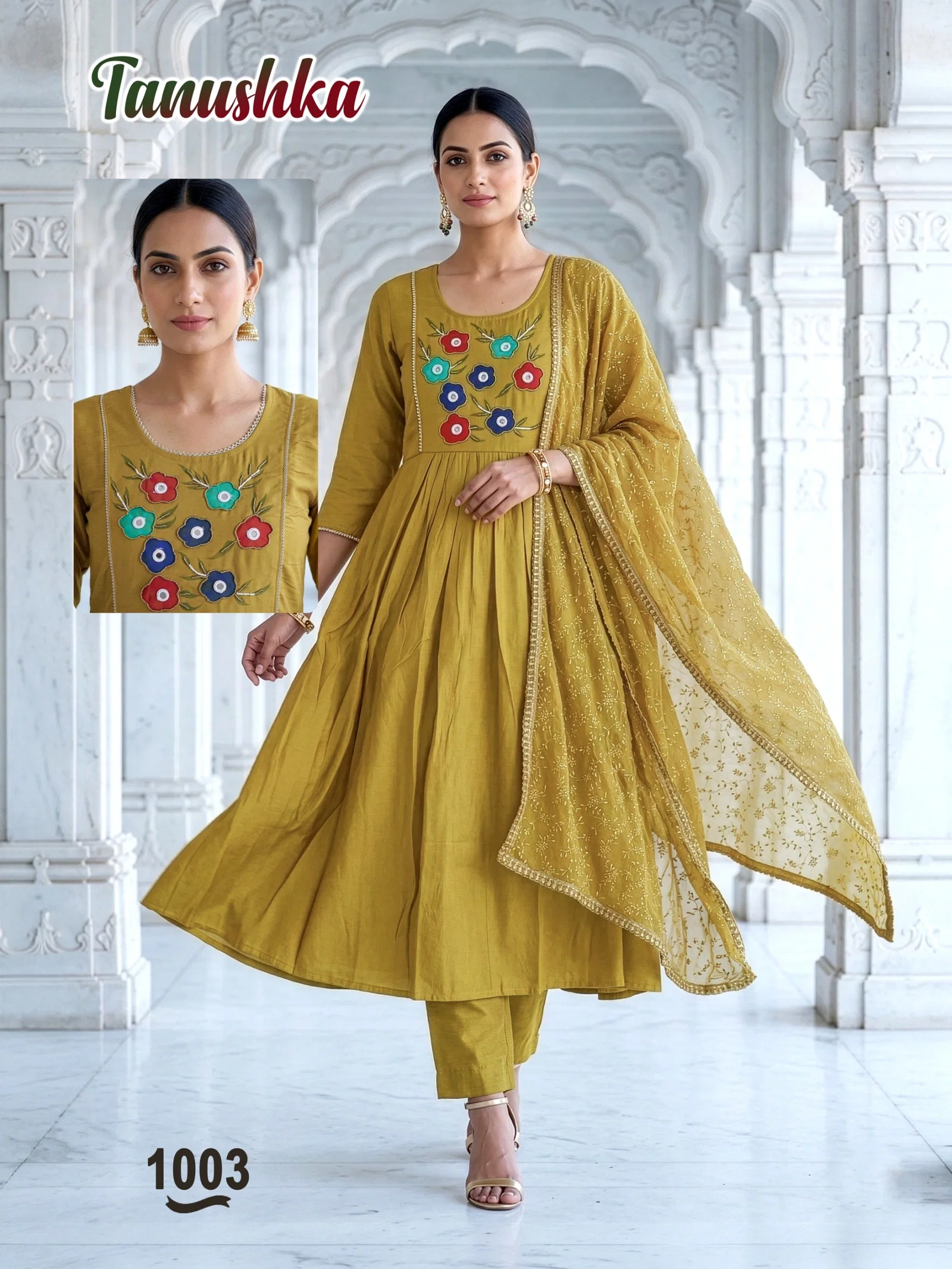 Buy Dnp Tanushka Roman Silk Kurti Pant With Dupatta Wholesale 2026