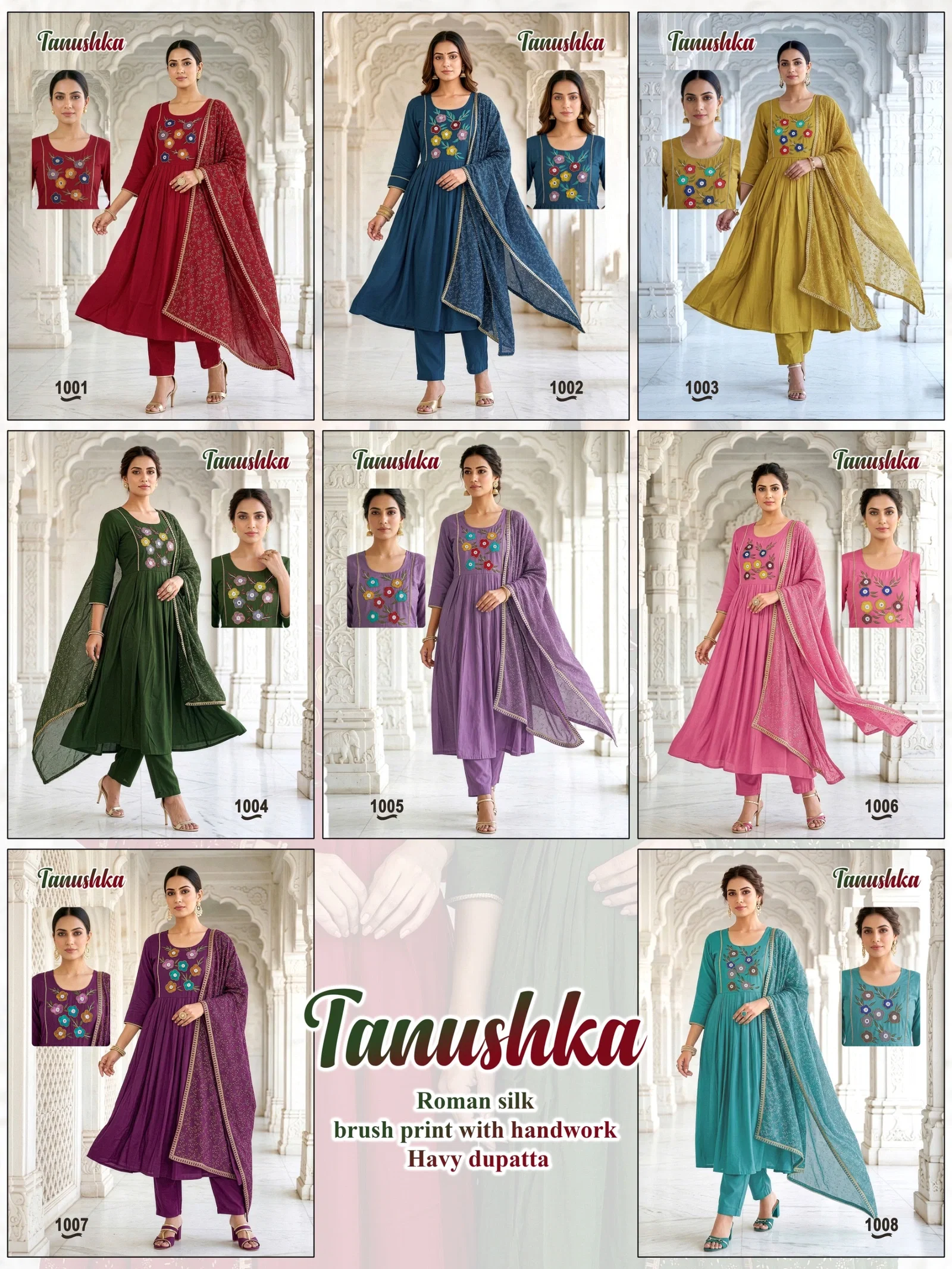 Buy Dnp Tanushka Roman Silk Kurti Pant With Dupatta Wholesale 2026