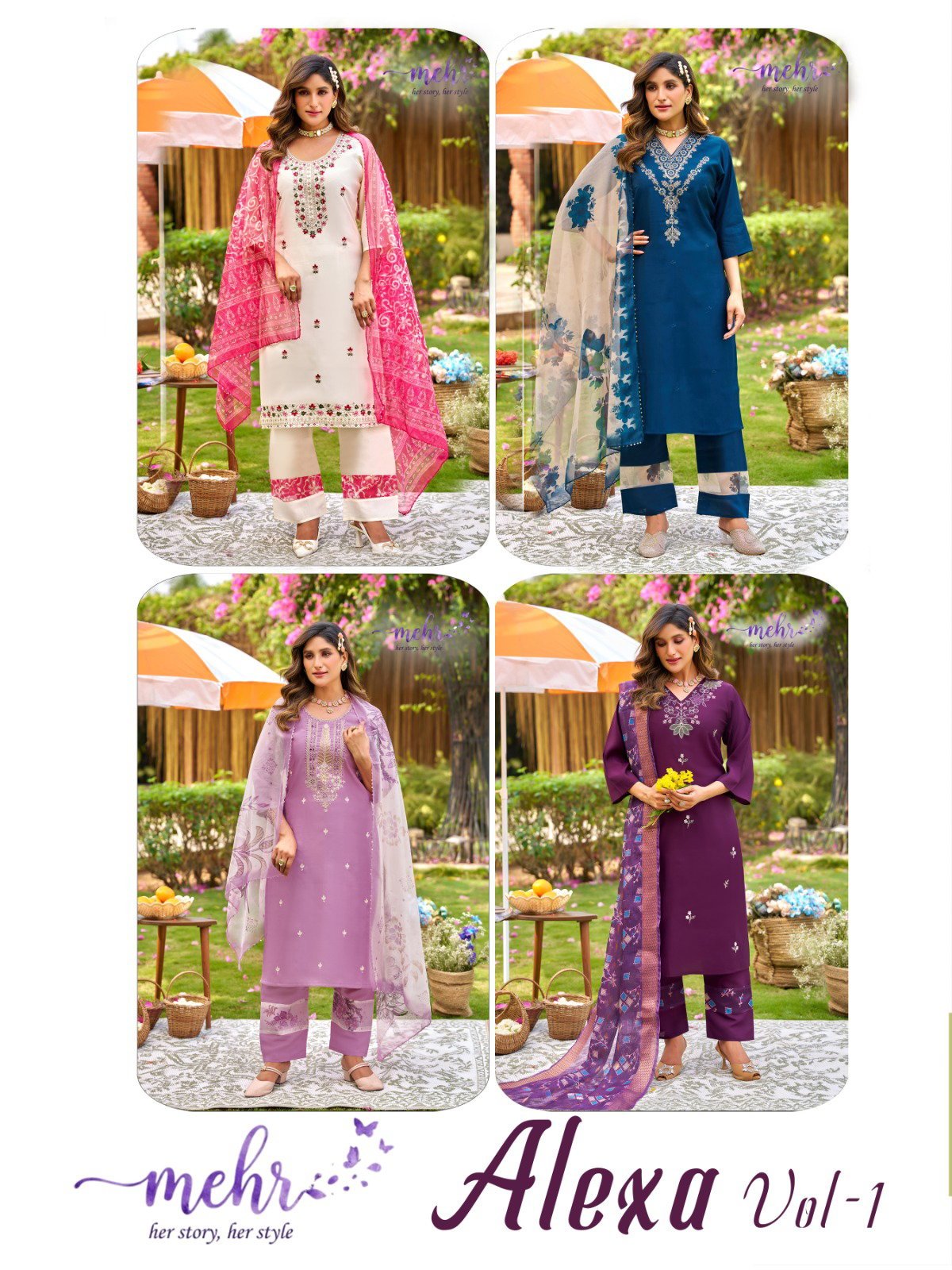 Buy Dnp Alexa Vol 3 Roman Silk Kurti Pant With Dupatta Set Wholesale 2026