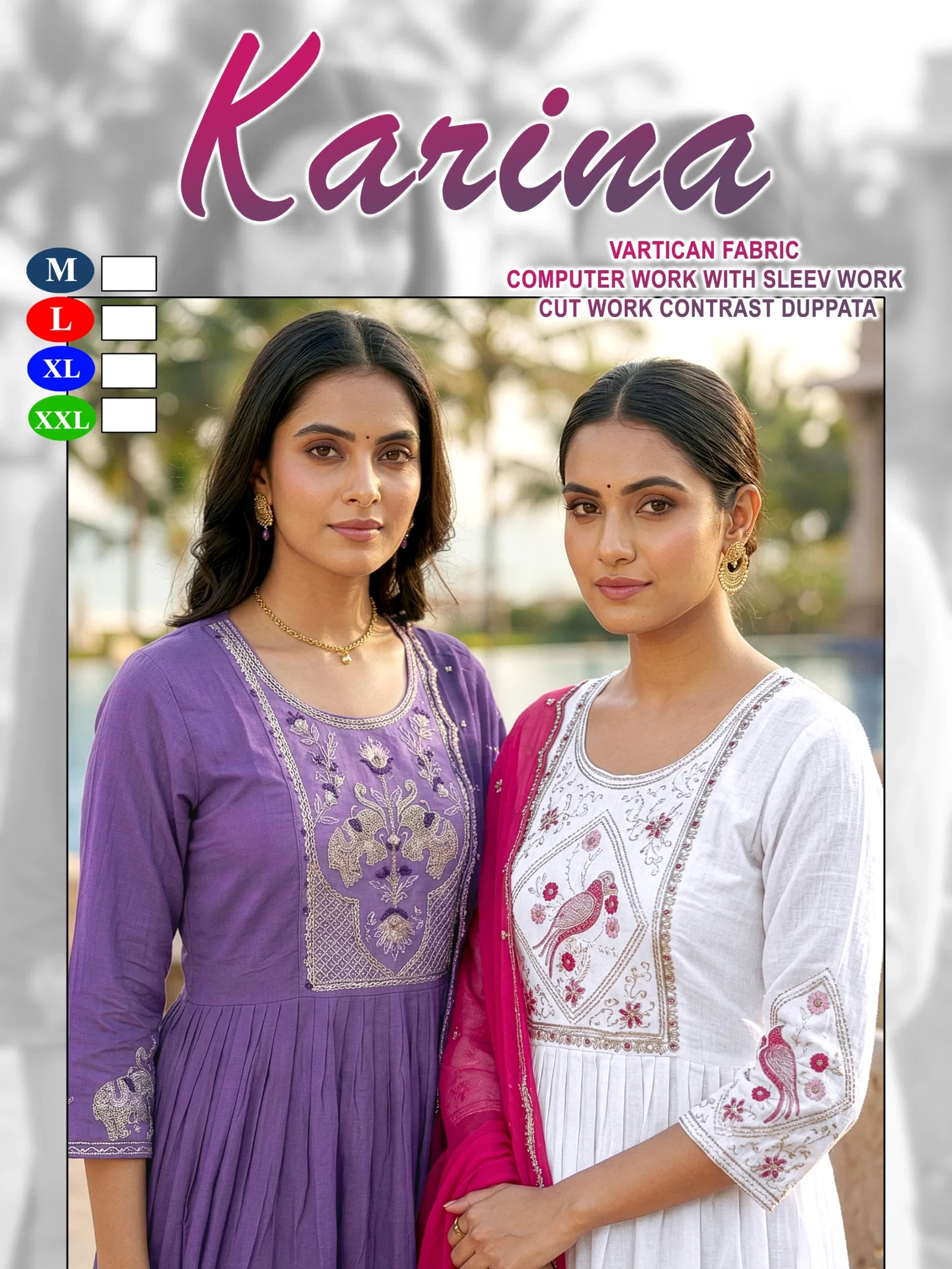 Dnp Karina Vertican Kurti Pant And Dupatta Wholesale