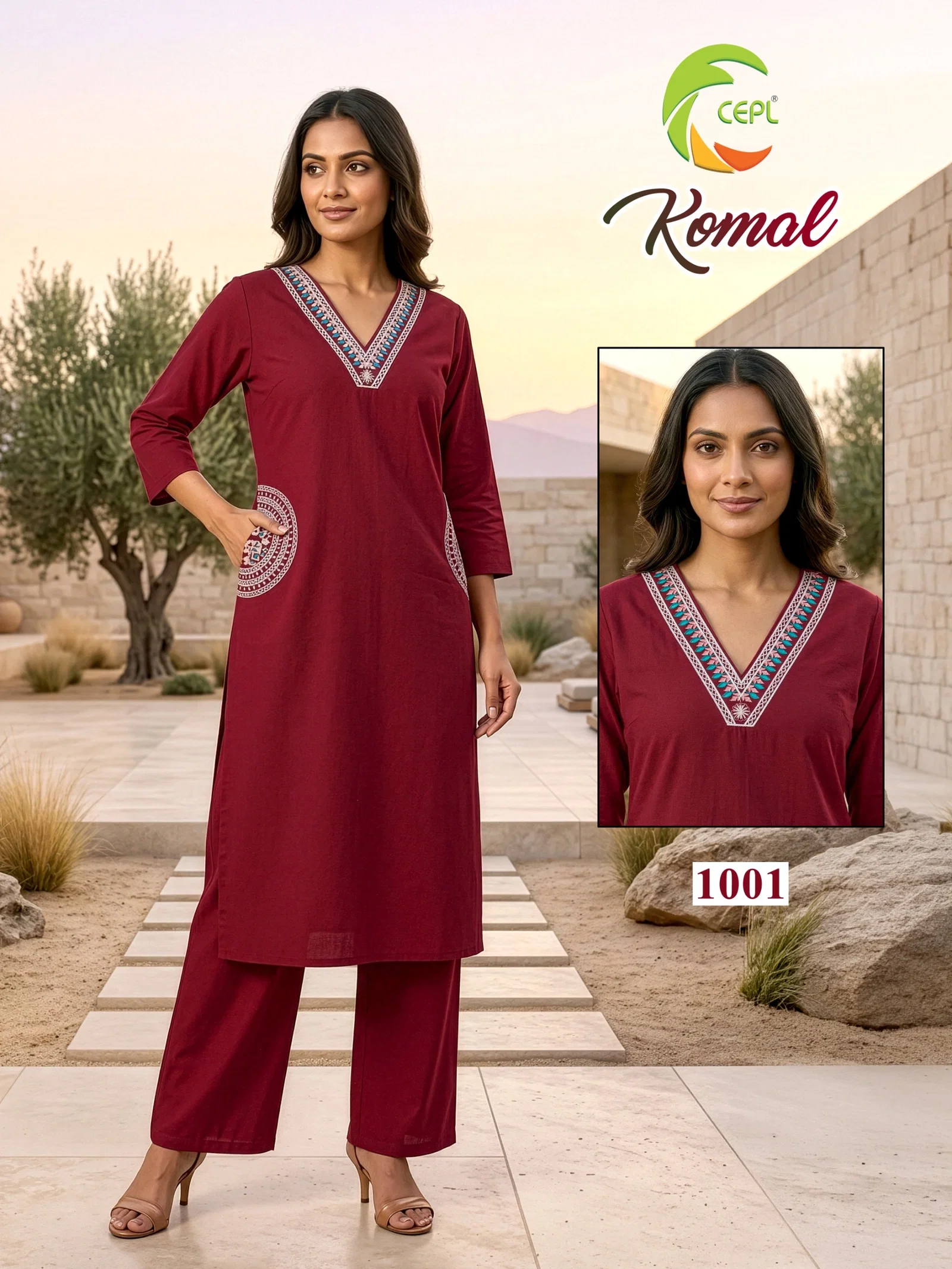 Stylish Dnp Komal Dhaboo Cotton Kurti With Plazzo Set Wholesale 2026