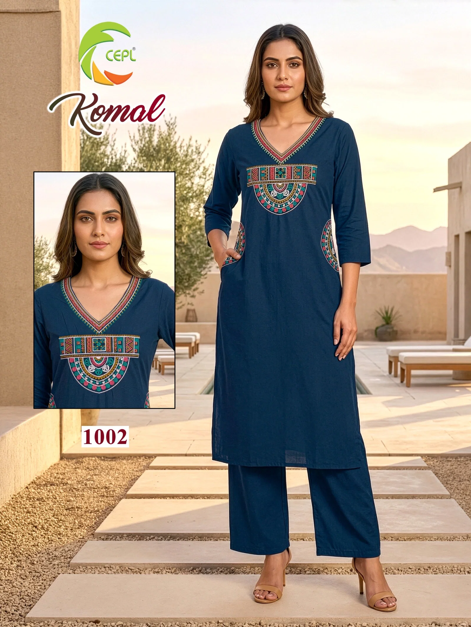 Stylish Dnp Komal Dhaboo Cotton Kurti With Plazzo Set Wholesale 2026