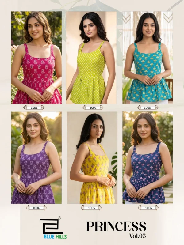 Launching Blue Hills Princess Vol 5 Pure Cotton Printed Short Top Collection Wholesale 2026