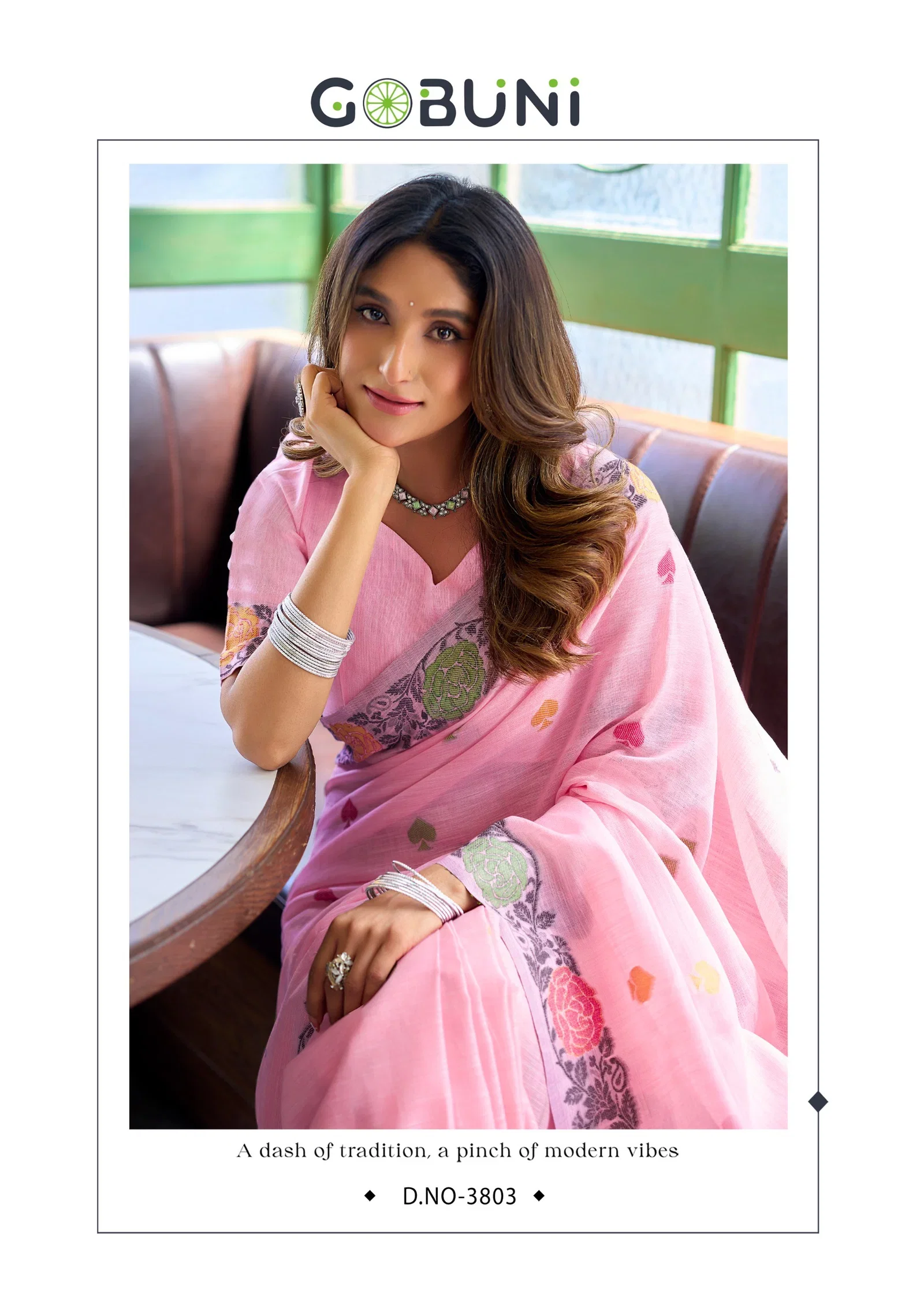 Gobuni Suman Linen Jacquard Handloom Saree Collection Wholesale