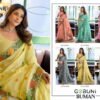 Stylish Gobuni Suman Linen Jacquard Handloom Saree Collection Wholesale 2026