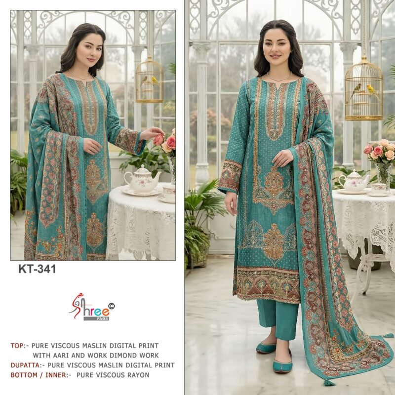 Beautiful Shree Kt 341 Viscose Maslin Digital Printed Salwar Kameez Wholesale 2026