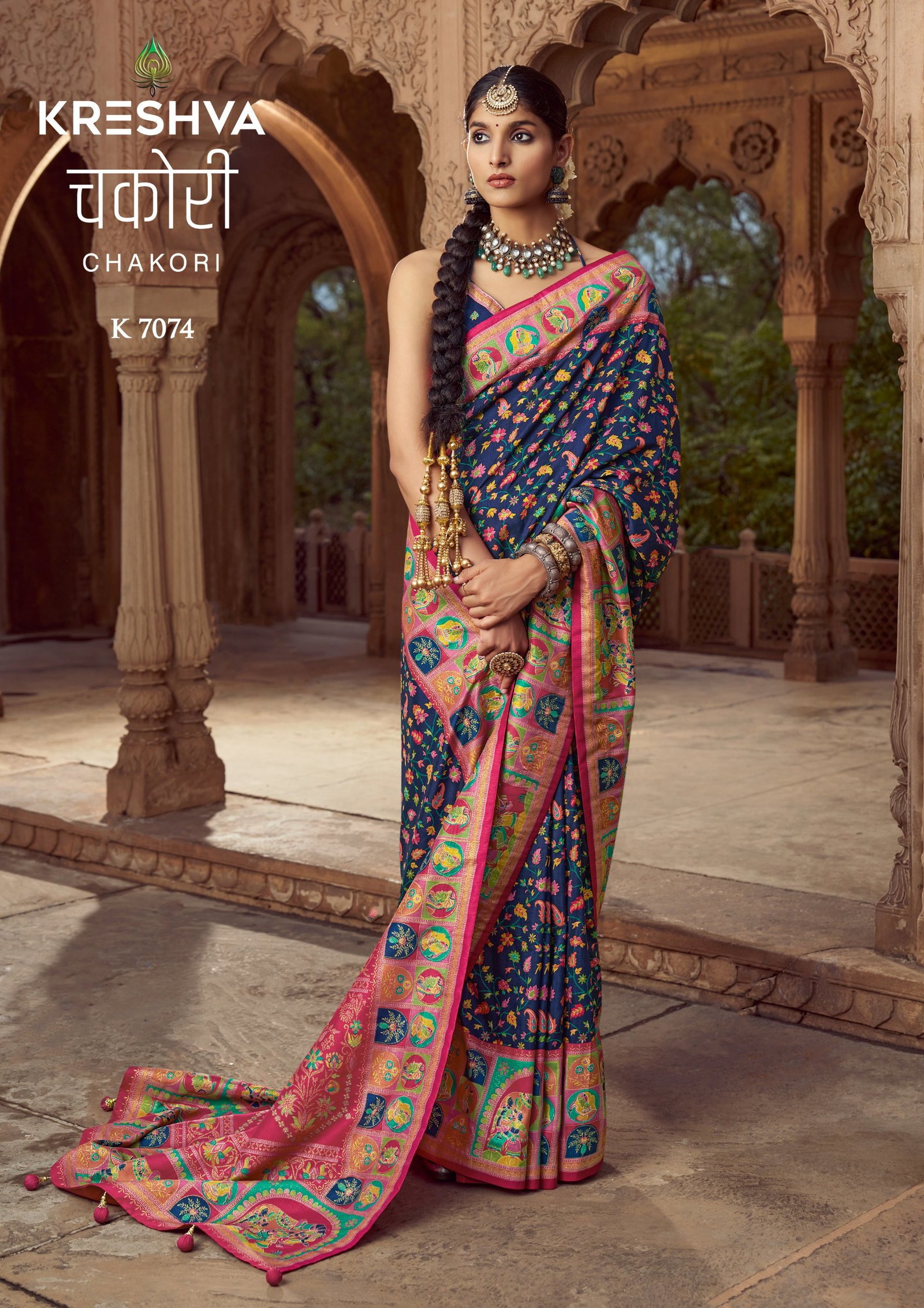 Launching Kreshva Chakori P V Silk Printed Traditional Saree Collection Wholesale 2026