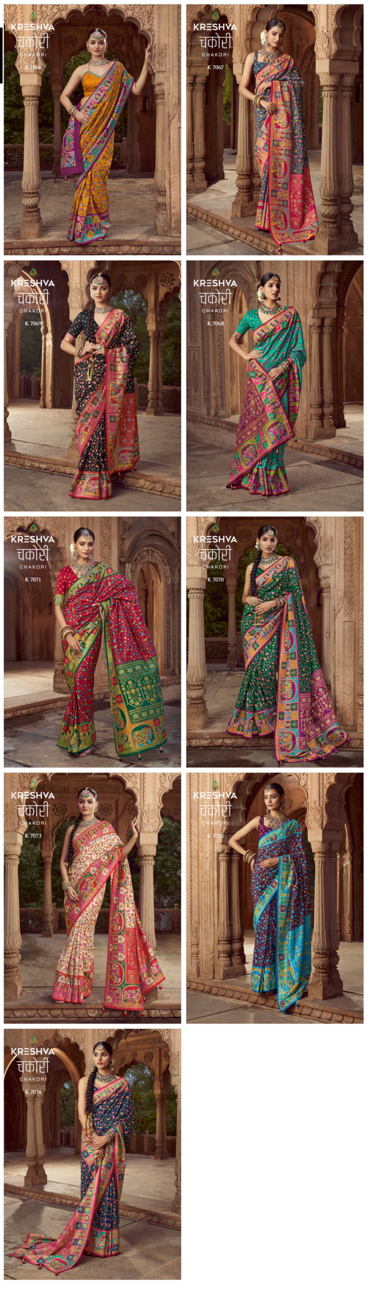 Launching Kreshva Chakori P V Silk Printed Traditional Saree Collection Wholesale 2026