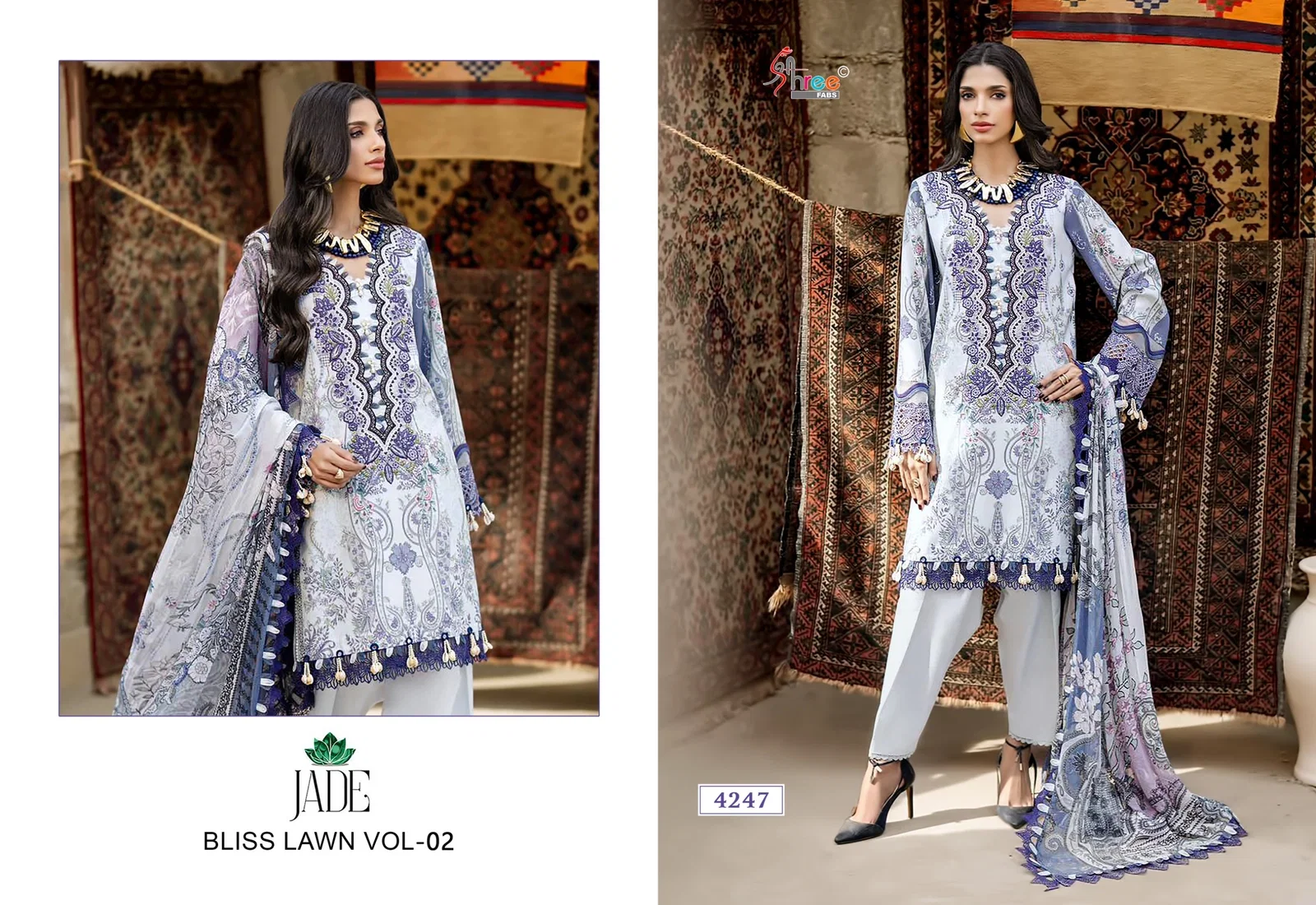 Launching Shree Jade Bliss Lawn Vol 2 Chiffon Dupatta Cotton Printed Salwar Kameez Wholesale 2026