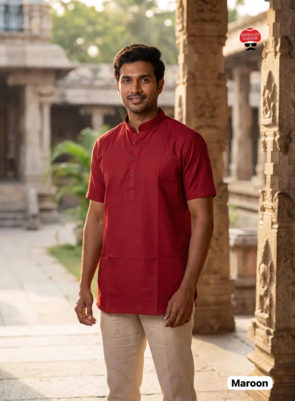 Beautiful Kurta Culture Pattu Silk Casual Wear Mens Short Kurta Collection Wholesale 2026