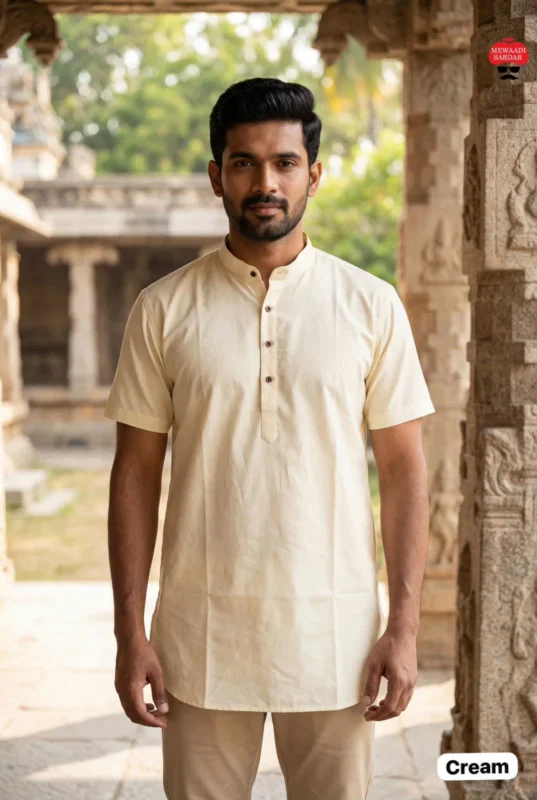 Beautiful Kurta Culture Pattu Silk Casual Wear Mens Short Kurta Collection Wholesale 2026