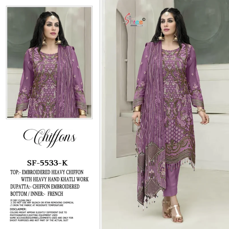 Stylish Shree Sf 5533 Vol 3 Chiffon With Embroidery Pakistani Salwar Kameez Wholesale 2026