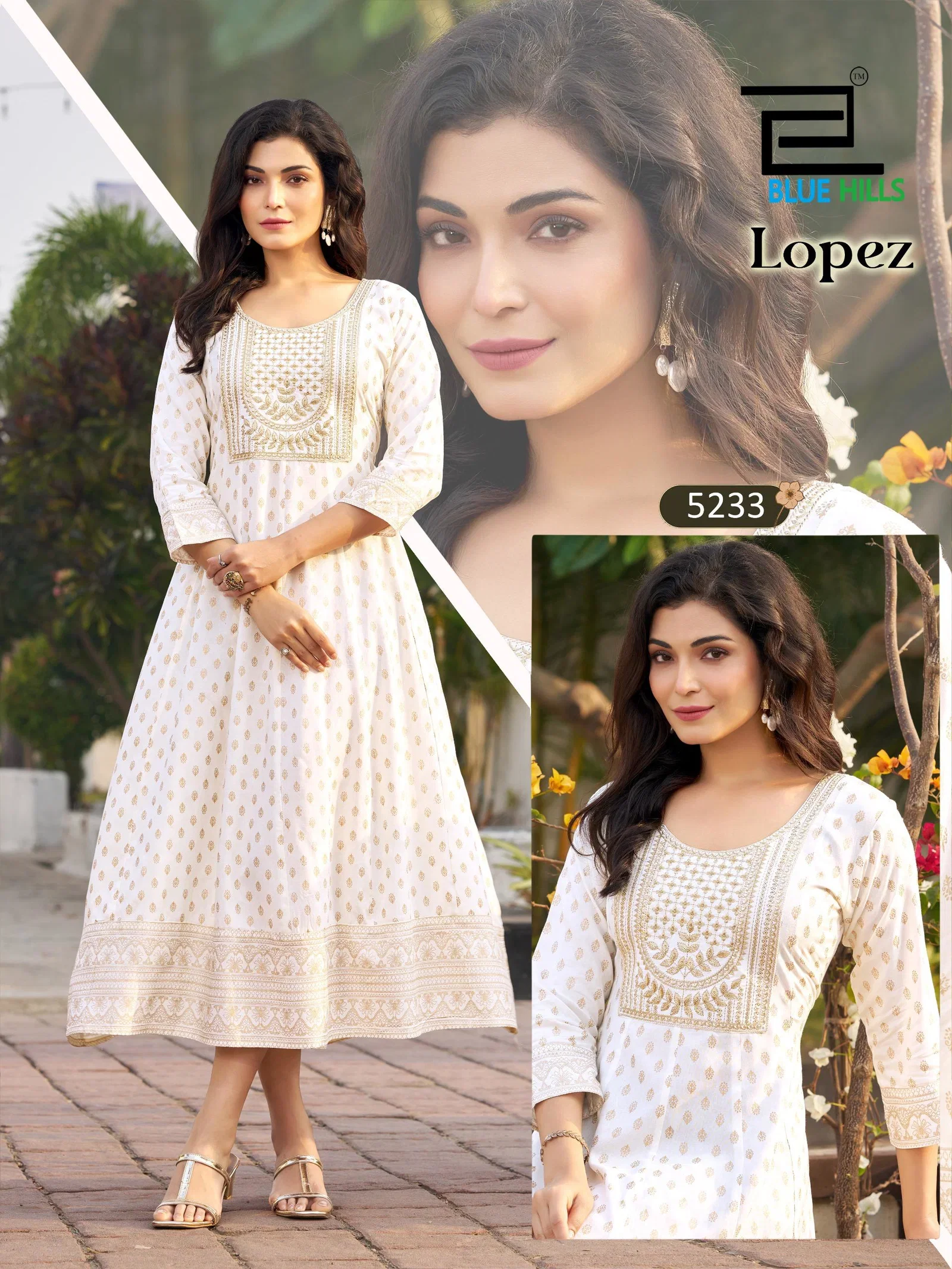 Buy Blue Hills Lopez Rayon Embroidery Anarkali Concept Kurti Collection Wholesale 2026