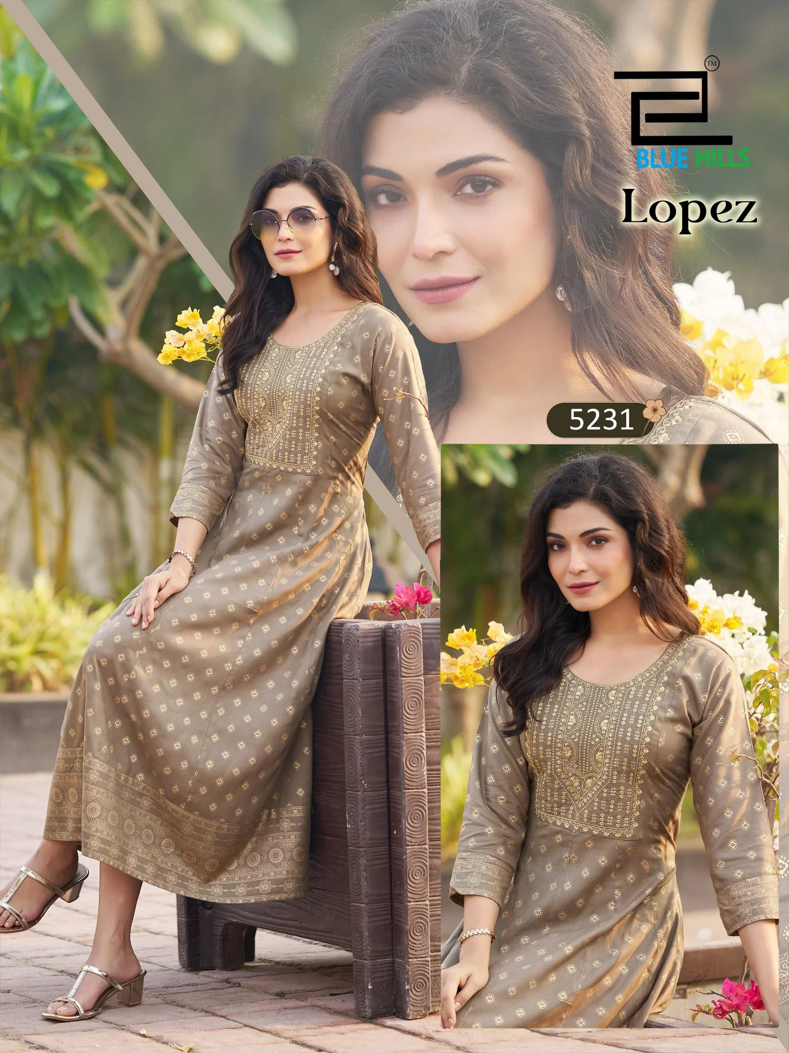 Buy Blue Hills Lopez Rayon Embroidery Anarkali Concept Kurti Collection Wholesale 2026