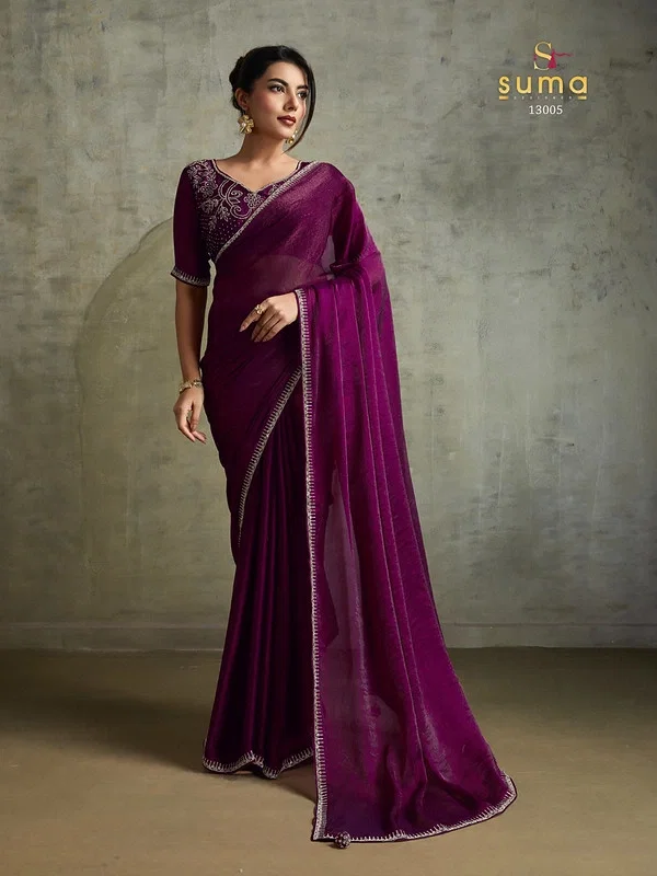 Launching Suma Fendy Chiffon Blooming Saree collection Wholesale 2026