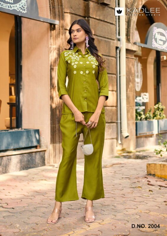 Latest Kadlee Martina Viscose Weaving Thread Worked Co Ord Set Collection Wholesale 2026