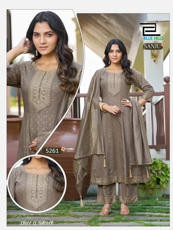 Launching Blue Hills Sanju Rayon Foil Printed Kurti With Bottom Dupatta Wholesale 2026