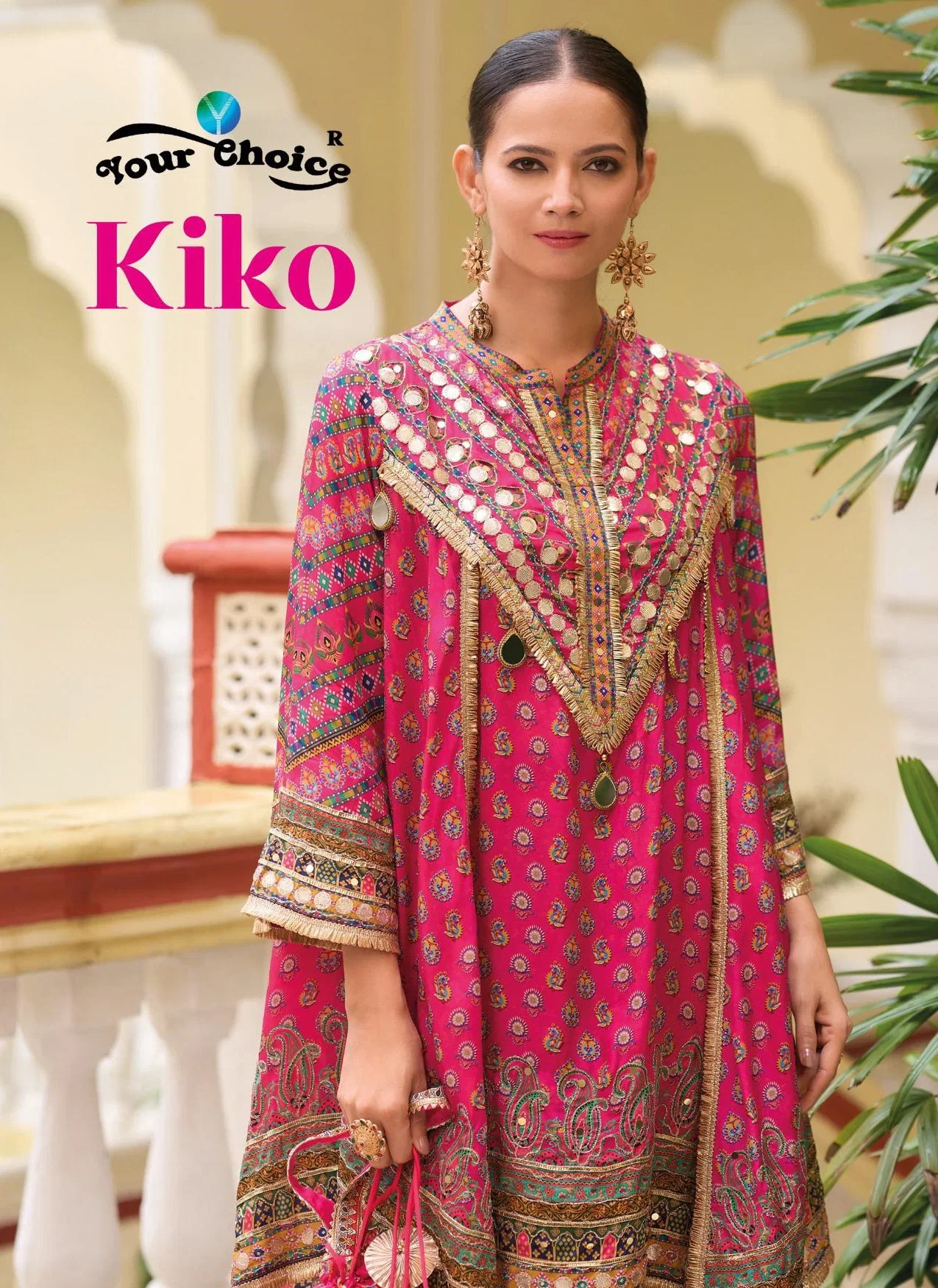 Your Choice Kiko Chinon Designer Kurti With Dhoti Dupatta Collection Wholesale