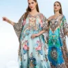 Hkf Dua Kaftan Vol 3 Soft Satin Printed Fancy Kaftan Collection Wholesale