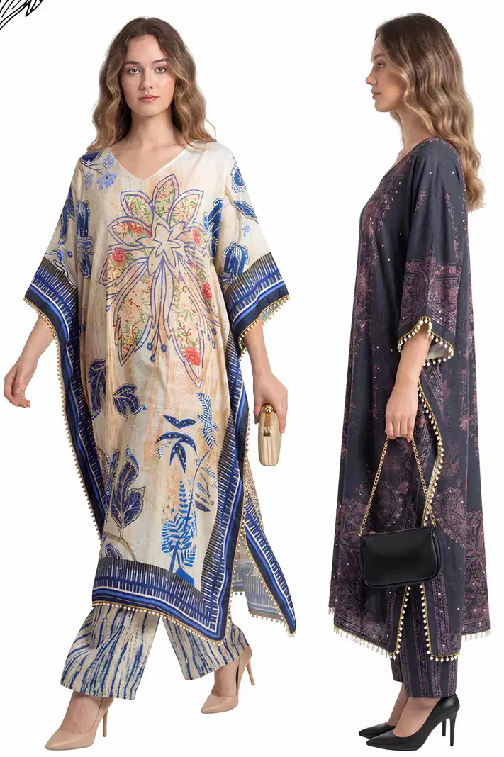 Jelite Kaftan Co Ord Set Value Addition Vol 6 Poly Feather Silk Kaftan Collection Wholesale