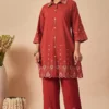 Beautiful Indo Era 2643 Cotton Embroidered Shirt Collar Top With Bottom Collection Wholesale 2026