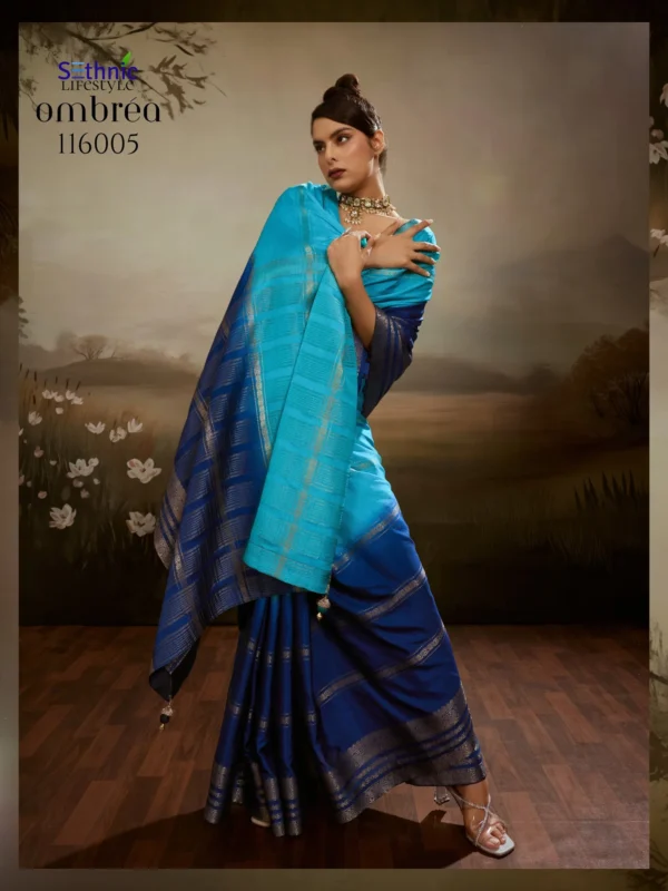 Beautiful Sethnic Ombrea Soft Glam Chiffon Zari Woven Worked Saree Collection Wholesale 2026