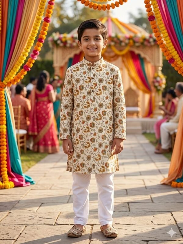 Stylish lekha LI Ethnicity Kids Edition Soft Cotton Printed Kurta Pajama Wholesale 2026