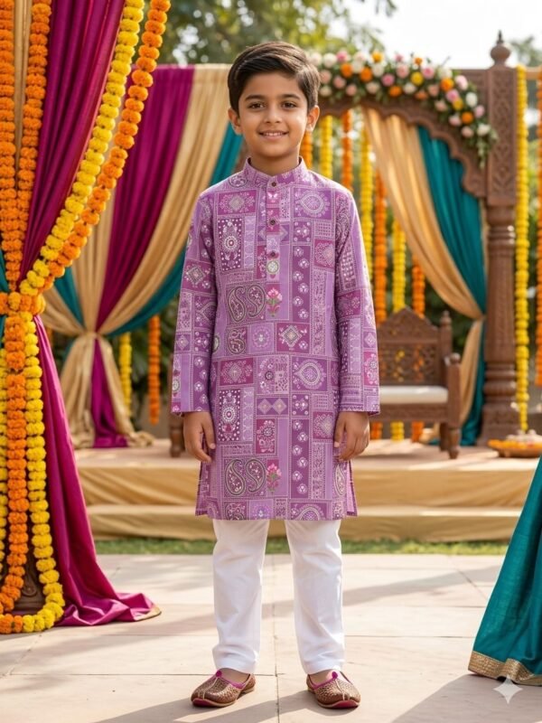 Stylish lekha LI Ethnicity Kids Edition Soft Cotton Printed Kurta Pajama Wholesale 2026
