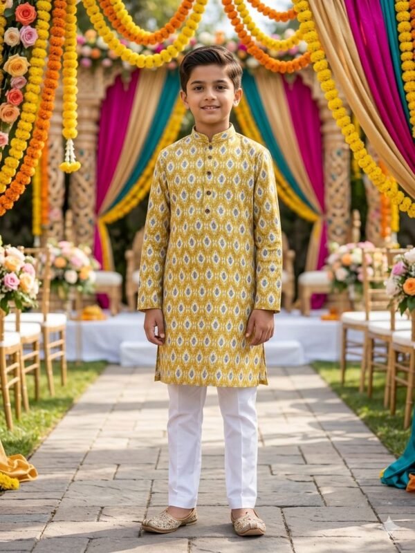 Stylish lekha LI Ethnicity Kids Edition Soft Cotton Printed Kurta Pajama Wholesale 2026