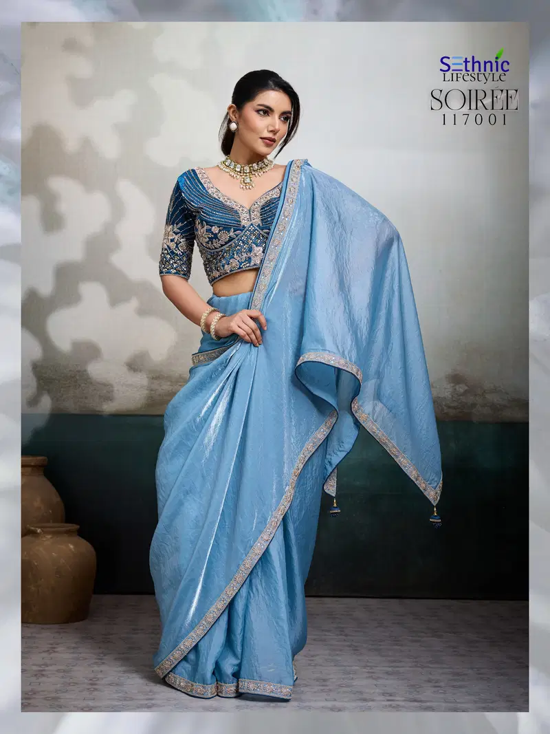 Latest Sethnic Soiree The Evening Affair Velvet Satin Designer Saree Collection Wholesale 2026