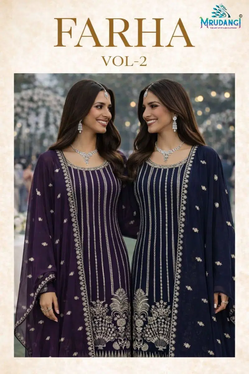 Mrudangi Farha Vol 2 Georgette Embroidered Salwar Kameez Collection Wholesale