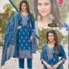 Latest Blue Hills Magical Rayon Thread Worked Kurti With Bottom Dupatta Wholesale 2026