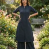 Stylish De Mannat Cotton Dhabu A Line Kurti With Plazzo Collection Wholesale 2026