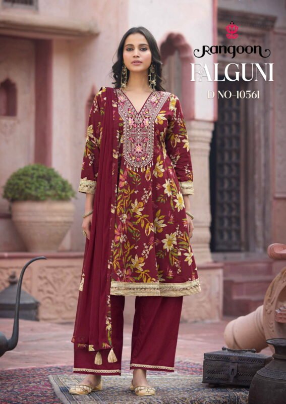 Latest Rangoon Falguni Cotton Fancy Worked Salwar Kameez Collection Wholesale 2026