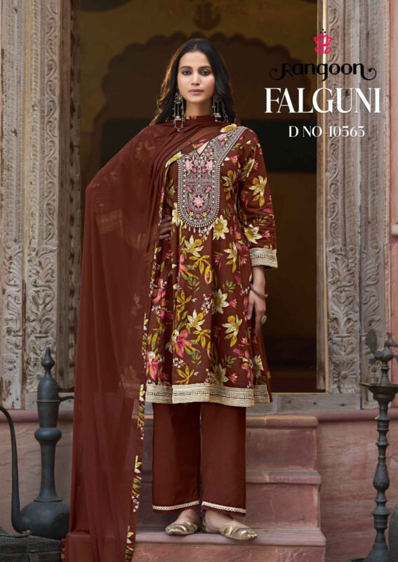 Latest Rangoon Falguni Cotton Fancy Worked Salwar Kameez Collection Wholesale 2026